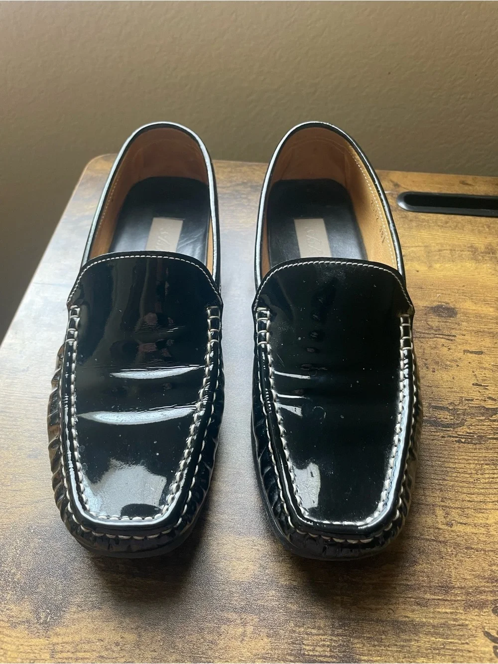 Women’s Black Patent Leather Slip-On Loafers Made in Italy